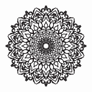 Vektör yuvarlak soyut daire. Mandala stili.