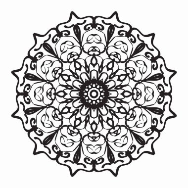 Vektör yuvarlak soyut daire. Mandala stili