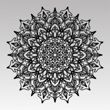 Vektör yuvarlak soyut daire. Mandala stili