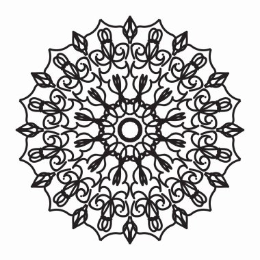 Vektör yuvarlak soyut daire. Mandala stili.