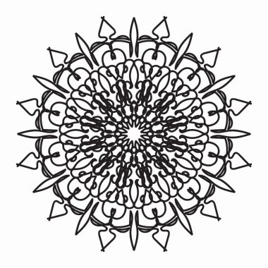 Vektör yuvarlak soyut daire. Mandala stili.