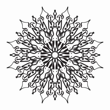 Vektör yuvarlak soyut daire. Mandala stili.