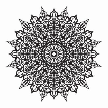 Vektör yuvarlak soyut daire. Mandala stili.