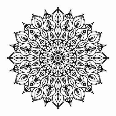 Vektör yuvarlak soyut daire. Mandala stili.