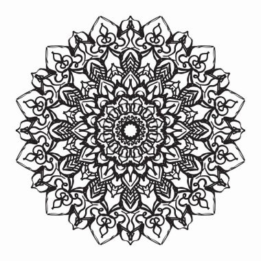 Vektör yuvarlak soyut daire. Mandala stili.