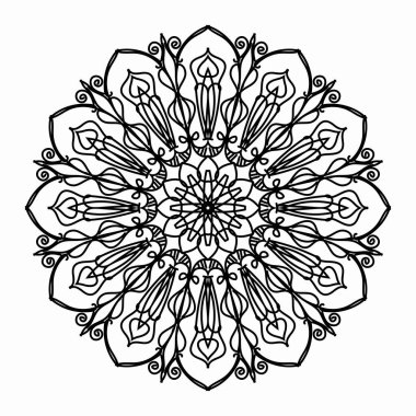 Vektör yuvarlak soyut daire. Mandala stili.