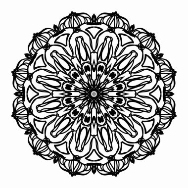 Vektör yuvarlak soyut daire. Mandala stili.