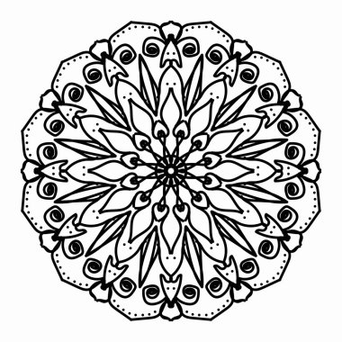 Vektör yuvarlak soyut daire. Mandala stili.