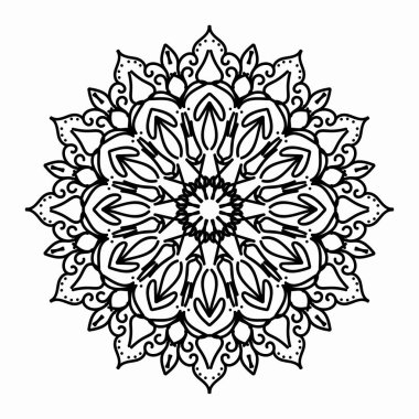 Vektör yuvarlak soyut daire. Mandala stili.