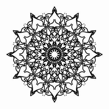 Vektör yuvarlak soyut daire. Mandala stili.