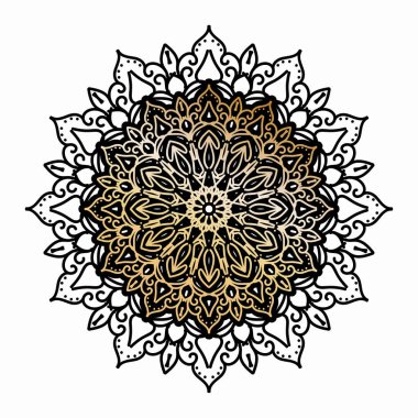 Vektör yuvarlak soyut çember. Lüks Mandala tarzı.