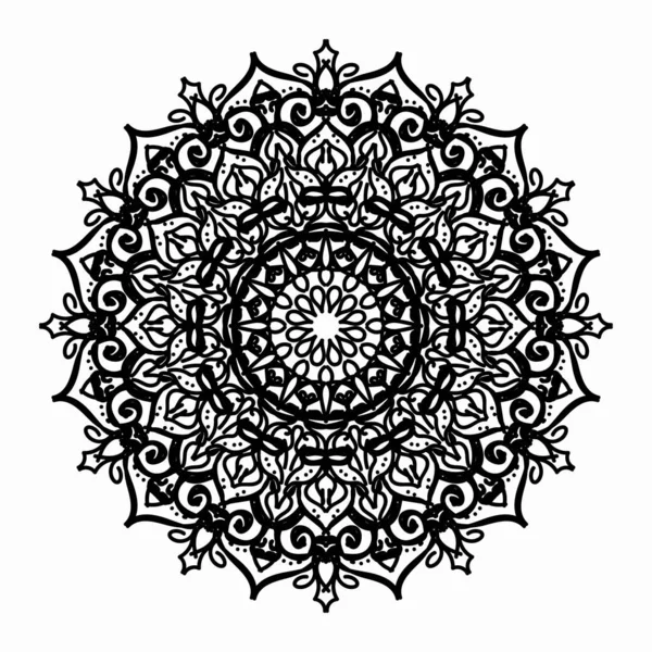 Vecteur Rond Cercle Abstrait Style Mandala — Image vectorielle