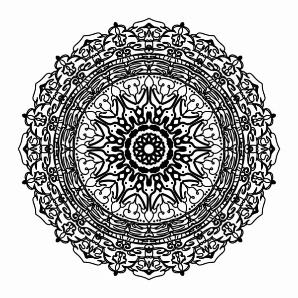 Vektör yuvarlak soyut daire. Mandala stili.