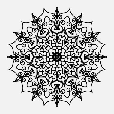 El çizimi Hint Mandala Çiçek Şatosunda