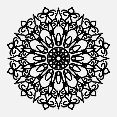 El çizimi Hint Mandala Çiçek Şatosunda