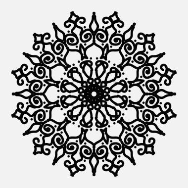 El çizimi Hint Mandala Çiçek Şatosunda