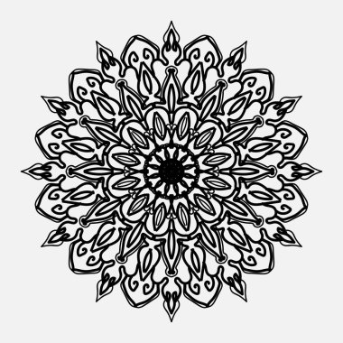 El çizimi Hint Mandala Çiçek Şatosunda