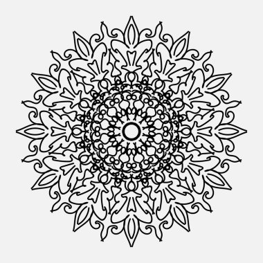 El çizimi Hint Mandala Çiçek Şatosunda