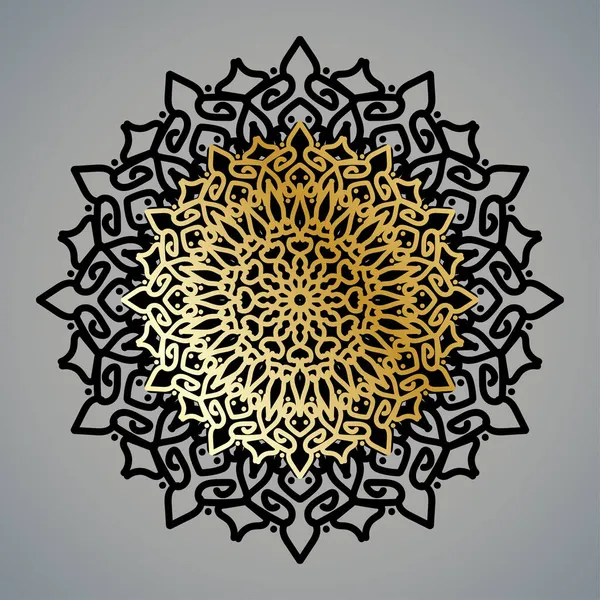 Luxe Decoratieve Kleurrijke Islamitische Batik Mandala Wenskaart Achtergrond Met Abstracte — Stockvector