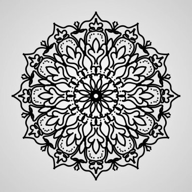 El çizimi Hint Mandala Çiçek Şatosunda