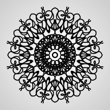 Vektör yuvarlak soyut çember. Lüks Mandala tarzı