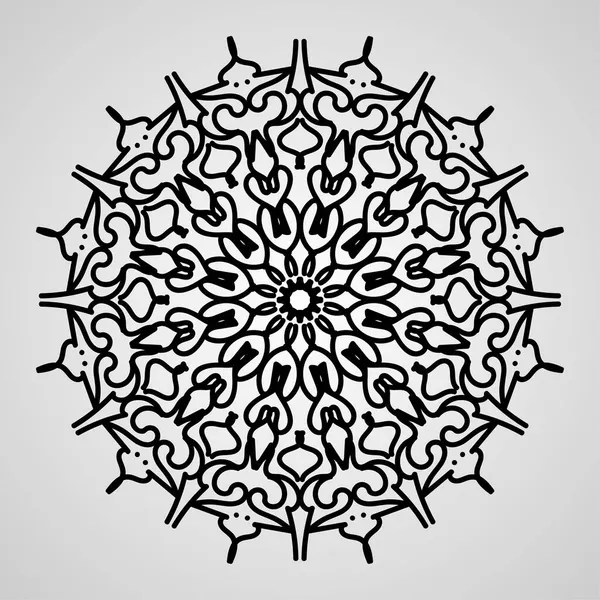 Vecteur Rond Cercle Abstrait Style Mandala Luxe — Image vectorielle