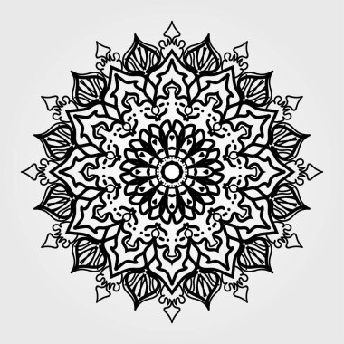 Vektör yuvarlak soyut daire. Mandala stili.