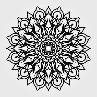 Vektör yuvarlak soyut daire. Mandala stili.