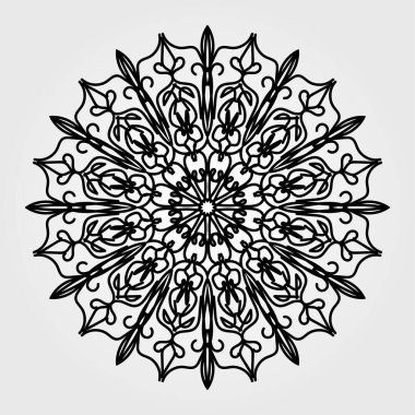 Vektör yuvarlak soyut daire. Mandala stili.