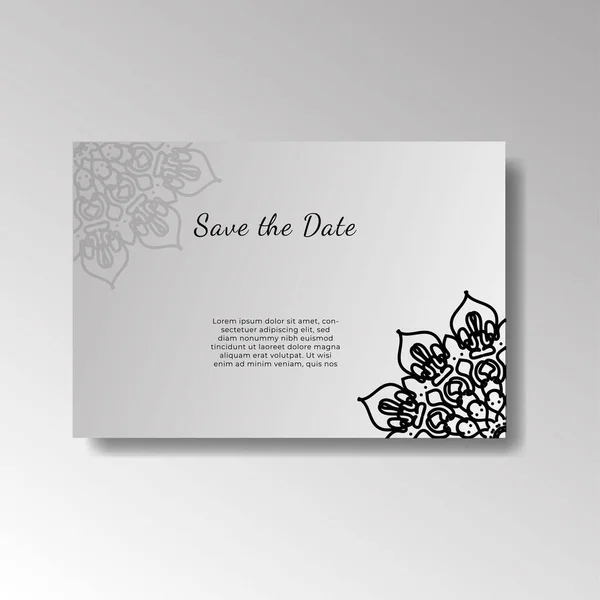 Cartes Invitations Serties Ornement Mandala Ethnique Tribal Motif Géométrique Floral — Image vectorielle