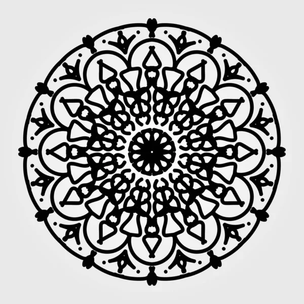 Vecteur Rond Cercle Abstrait Style Mandala — Image vectorielle