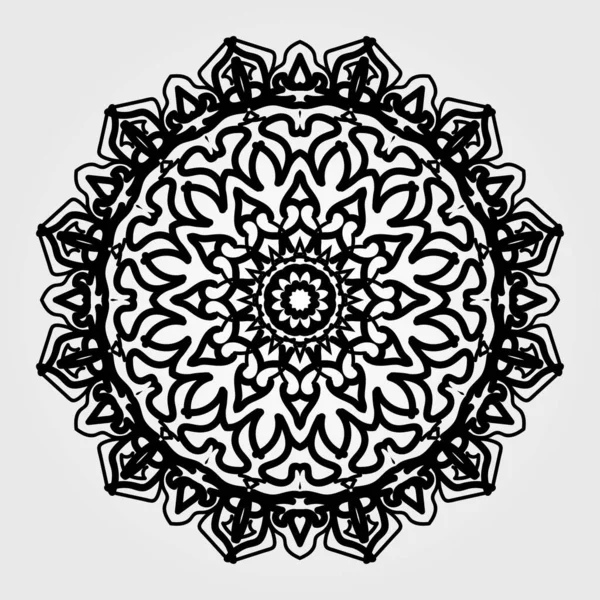 Vector Círculo Abstracto Redondo Estilo Mandala — Vector de stock