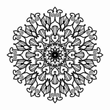 Vektör yuvarlak soyut daire. Mandala stili.