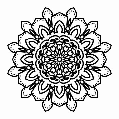 Vektör yuvarlak soyut daire. Mandala stili.