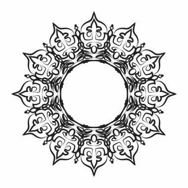 Vektör yuvarlak soyut daire. Mandala stili.