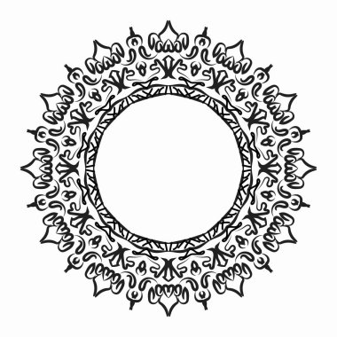 Vektör yuvarlak soyut daire. Mandala stili.