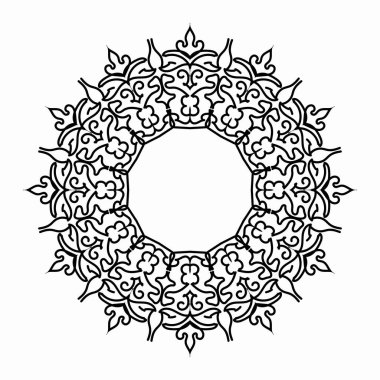 Vektör yuvarlak soyut daire. Mandala stili.