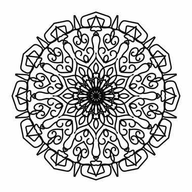 Vektör yuvarlak soyut daire. Mandala stili.