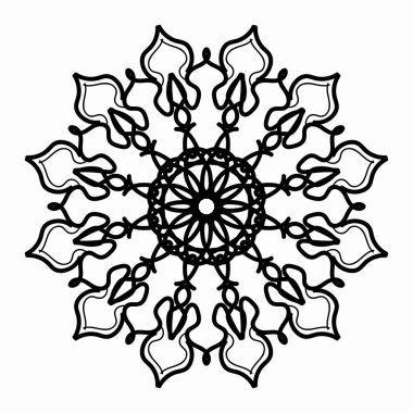 Vektör yuvarlak soyut daire. Mandala stili.