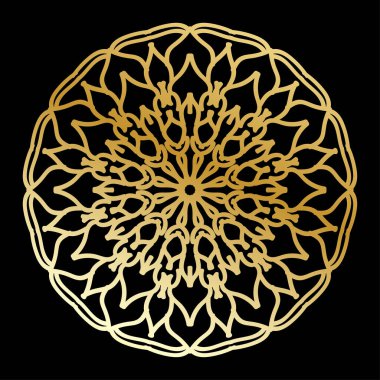 Vektör yuvarlak soyut daire. Mandala stili.