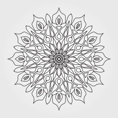 Vektör yuvarlak soyut daire. Mandala stili.