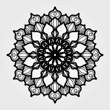 Vektör yuvarlak soyut daire. Mandala stili.