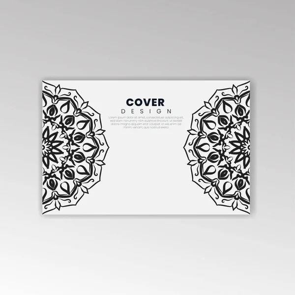 Cover Vorlage Mit Mandala Blume — Stockvektor