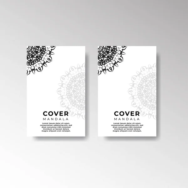 Cover Vorlage Mit Mandala Blume — Stockvektor