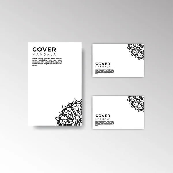 Cover Vorlage Mit Mandala Blume — Stockvektor