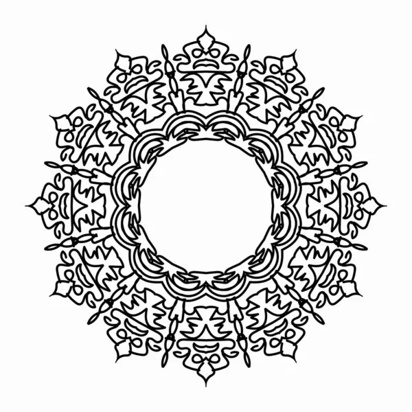 Vecteur Rond Cercle Abstrait Style Mandala — Image vectorielle