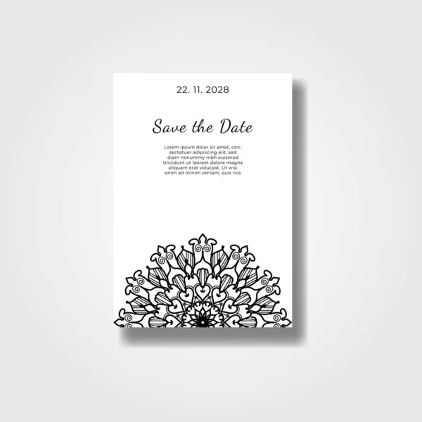 Cartes Invitations Serties Ornement Mandala Ethnique Tribal Motif Géométrique Floral — Image vectorielle