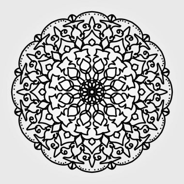 Mandala vektör elementi yuvarlak süslemesi