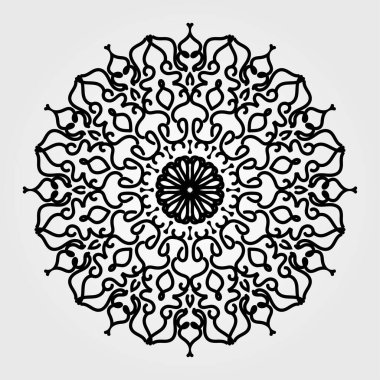 Mandala vektör elementi yuvarlak süslemesi