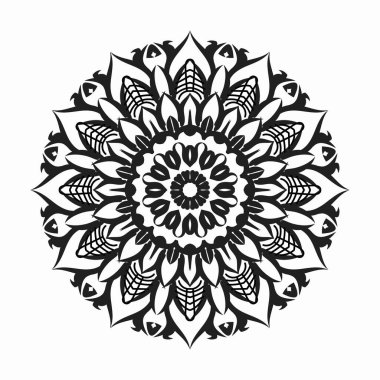 Vektör yuvarlak soyut çember. Lüks Mandala tarzı